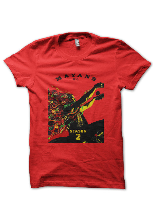 Mayan Red Half Sleeve T-Shirt