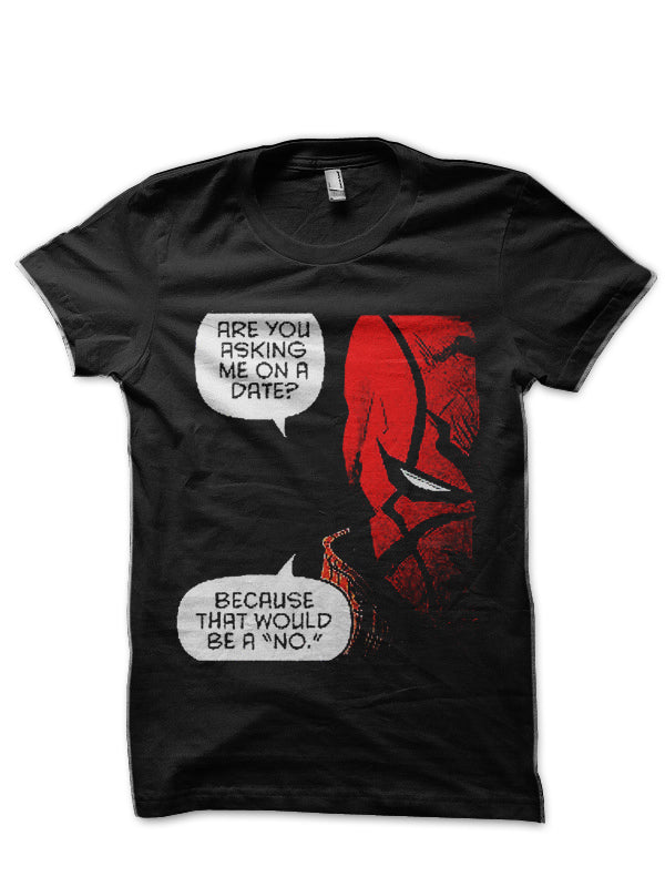 Red Hood Black T-Shirt Style001