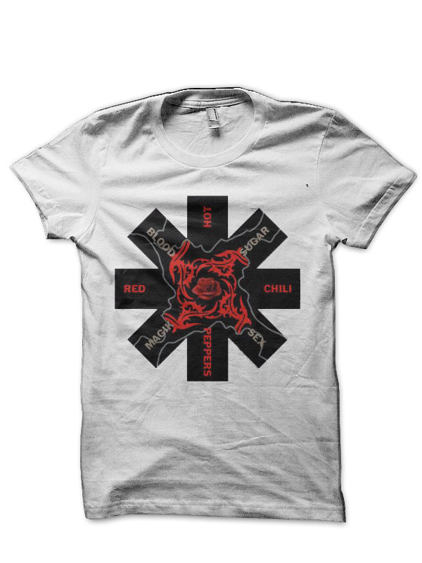 Red Hot Chili Peppers White T-Shirt Style001