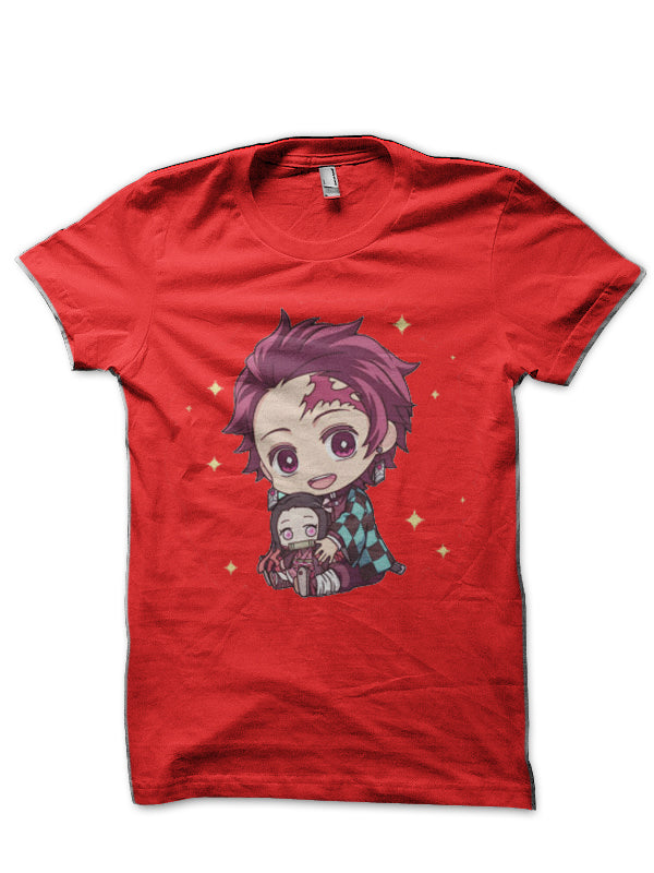Chibi Tanjiro Red T-Shirt