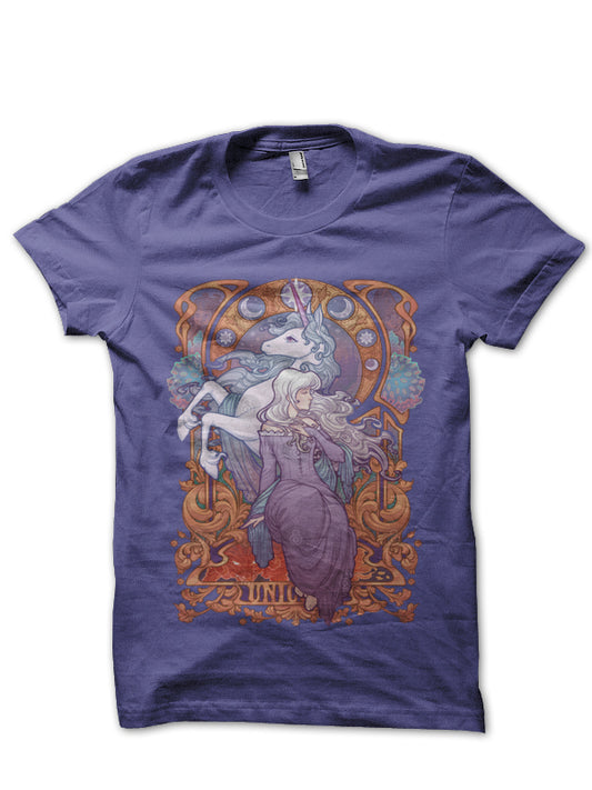 The Last Unicorn Lady Amalthea â€“ Purple  T-Shirt