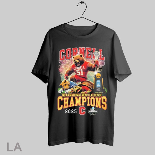 Top Cornell Big Red Beats Penn State Nittany Lions Maryland Terrapins Ncaa National Mens Lacrosse Champions 2025 Mascots T Shirt Sweatshirt Hoodie Shirt
