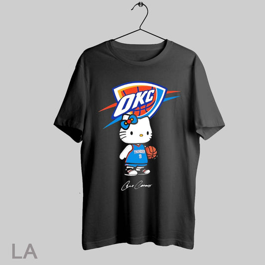 Top Oklahoma City Thunder Caruso Hello Kitty Signature T Shirt Sweatshirt Hoodie Shirt