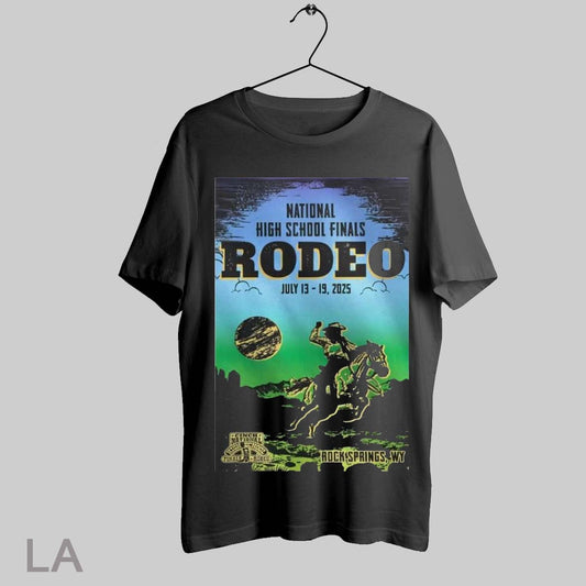 Top Poster Rodeo Des Rock Springs Wy July 13 19 2025 Tour National High School Finals T Shirt Weatshirt Tee Shirt