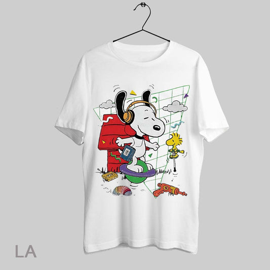 Top Snoopy And Woodstock Bouncing On A Pogo Ball And A Pogo Stick Shirt T Shirt Sweatshirt Hoodie Shirt
