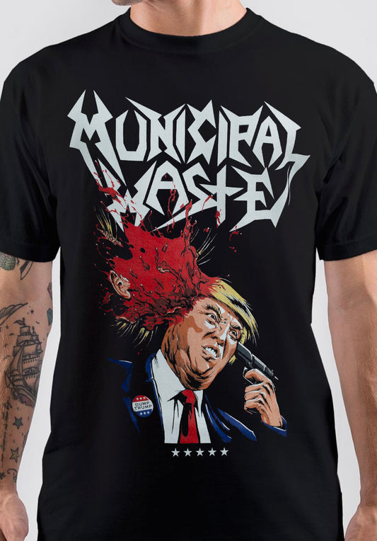 Trump Walls Of Death Municipal Waste Band T-Shirt Style001