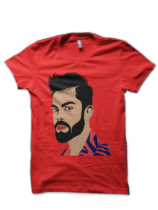 Virat Kohli Red T-Shirt Style001