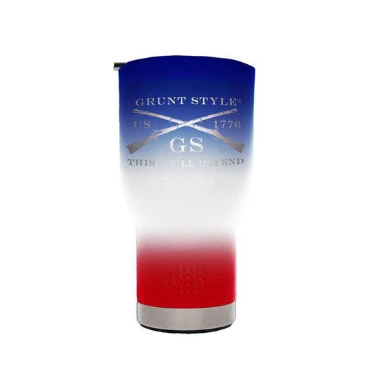 30oz Stainless Steel Tumbler w/ Bottle Opener - Red, White, & Blue
