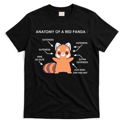 Anatomy Of A Red Panda Science Zoologist Red Panda Anatomy T-Shirt