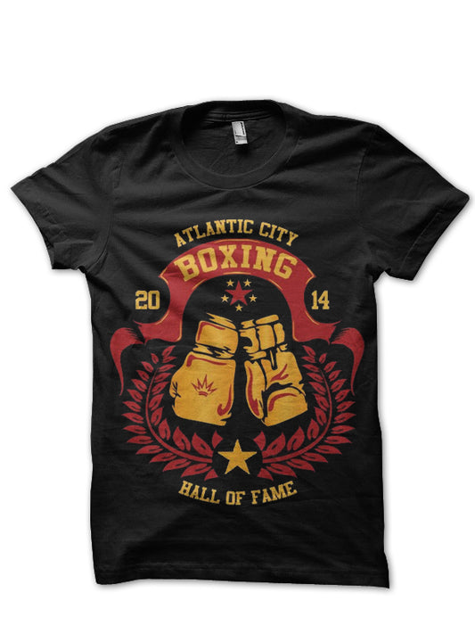 Atlantic Boxing Wall Of Fame Black T-Shirt