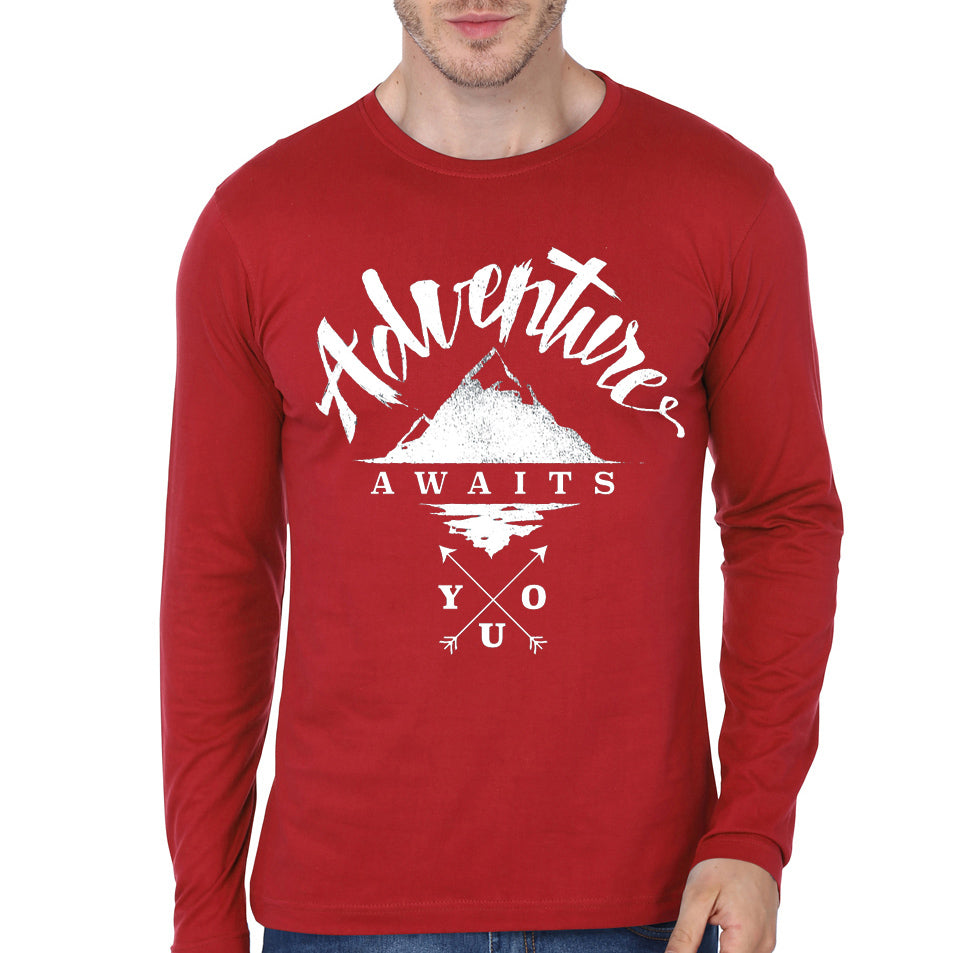Be Adventure Red Full Sleeve Tee