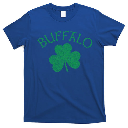 Buffalo Ny Irish Shamrock Distressed Green Print Meaningful Gift T-Shirt