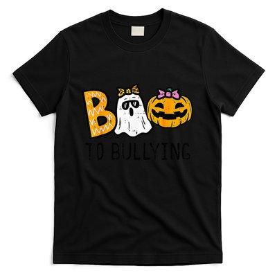 Boo To Bullying Ghost Pumpkin Orange Anti Bully Unity Day T-Shirt
