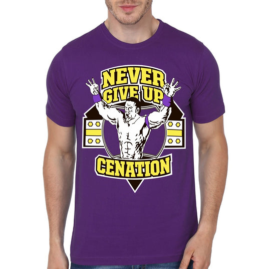 Never Give Up Purple T-Shirt
