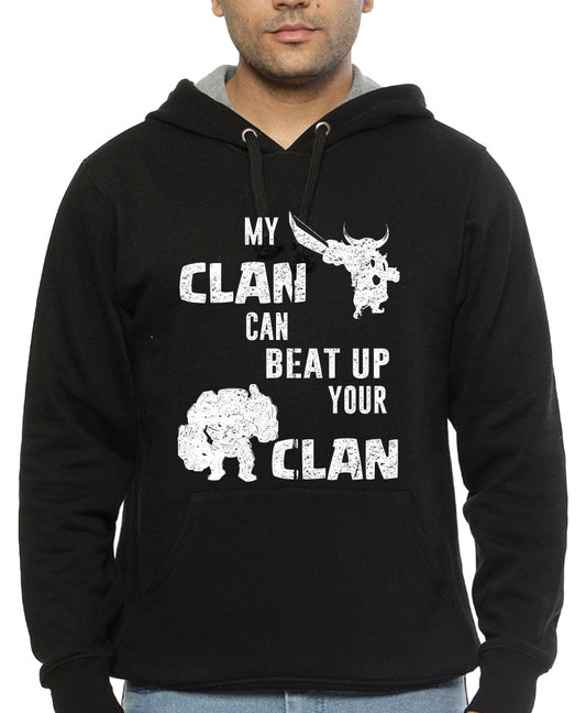 My Clan Can Beat Up Your Clan Black Hoodie