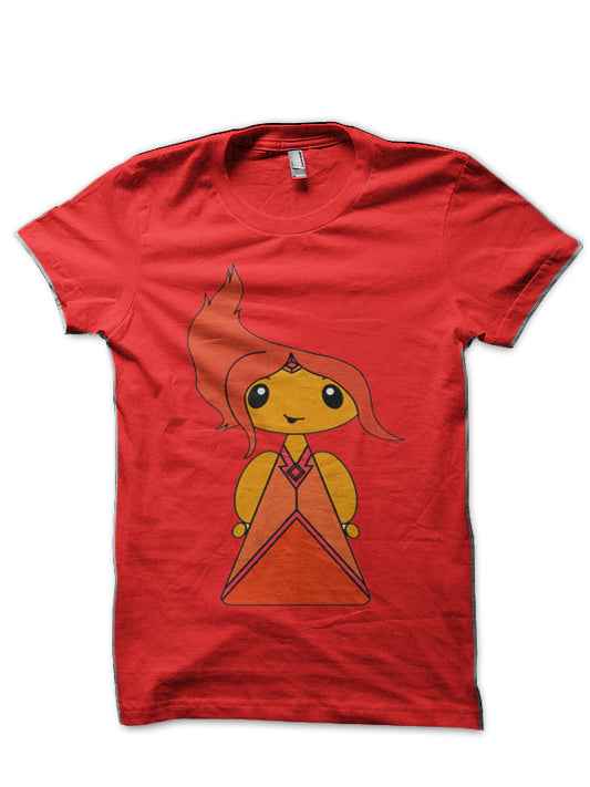 Comicones Flame Princess Red Half Sleeve T-Shirt