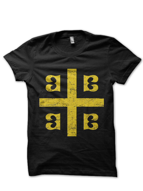 Constantinople 1453 Byzantine Empire Black T-Shirt Style001