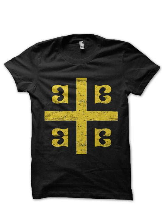 Constantinople 1453 Byzantine Empire Black T-Shirt Style001