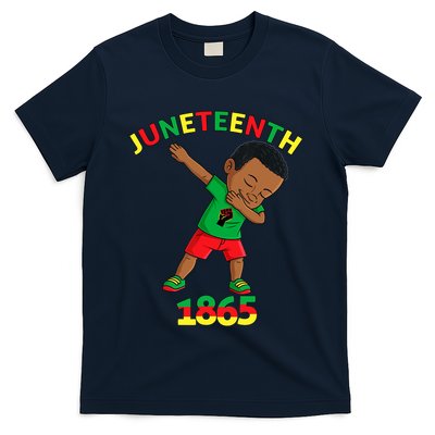 Dabbing Black King Juneteenth Melanin Brown Skin Boy Dab T-Shirt