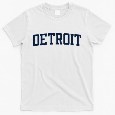 Detroit Michigan Collegiate Style Varsity Block Letter T-Shirt