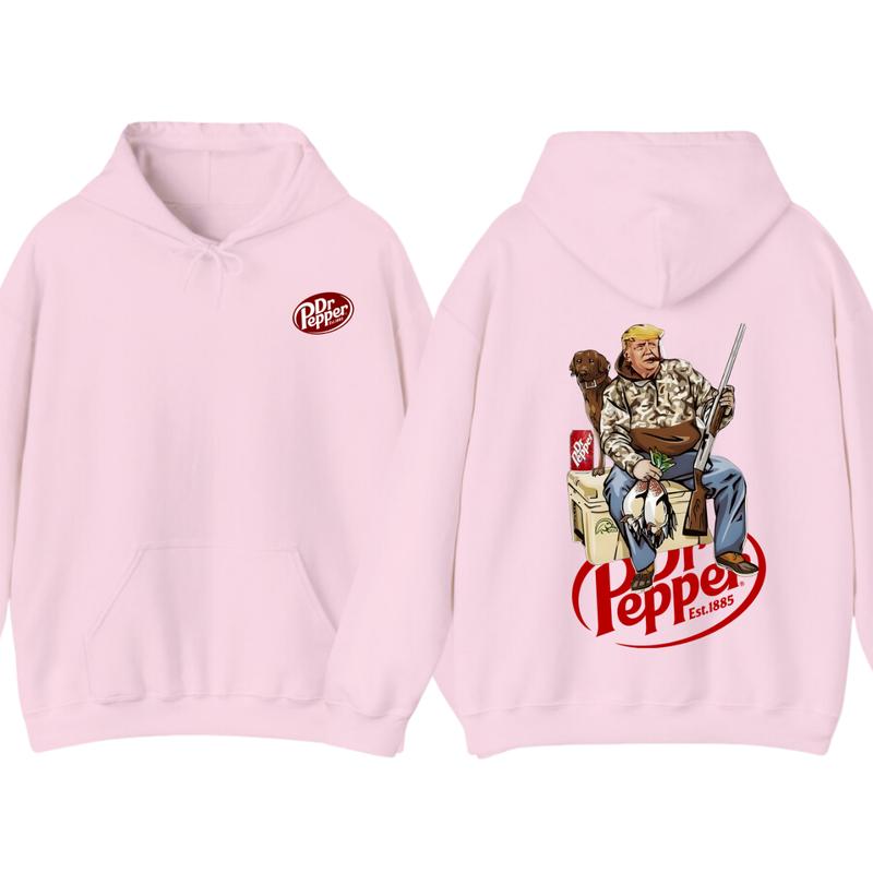 Hunter Trummm With Dr Pepper 2 Siders Hoodie, Camo Hunter Trumm Hoodie, Hunting Dog Hoodie, Election 2024 Gift, Hunting Season, Dr Pepper Hoodie, All Colors Hoodie for Men and Women