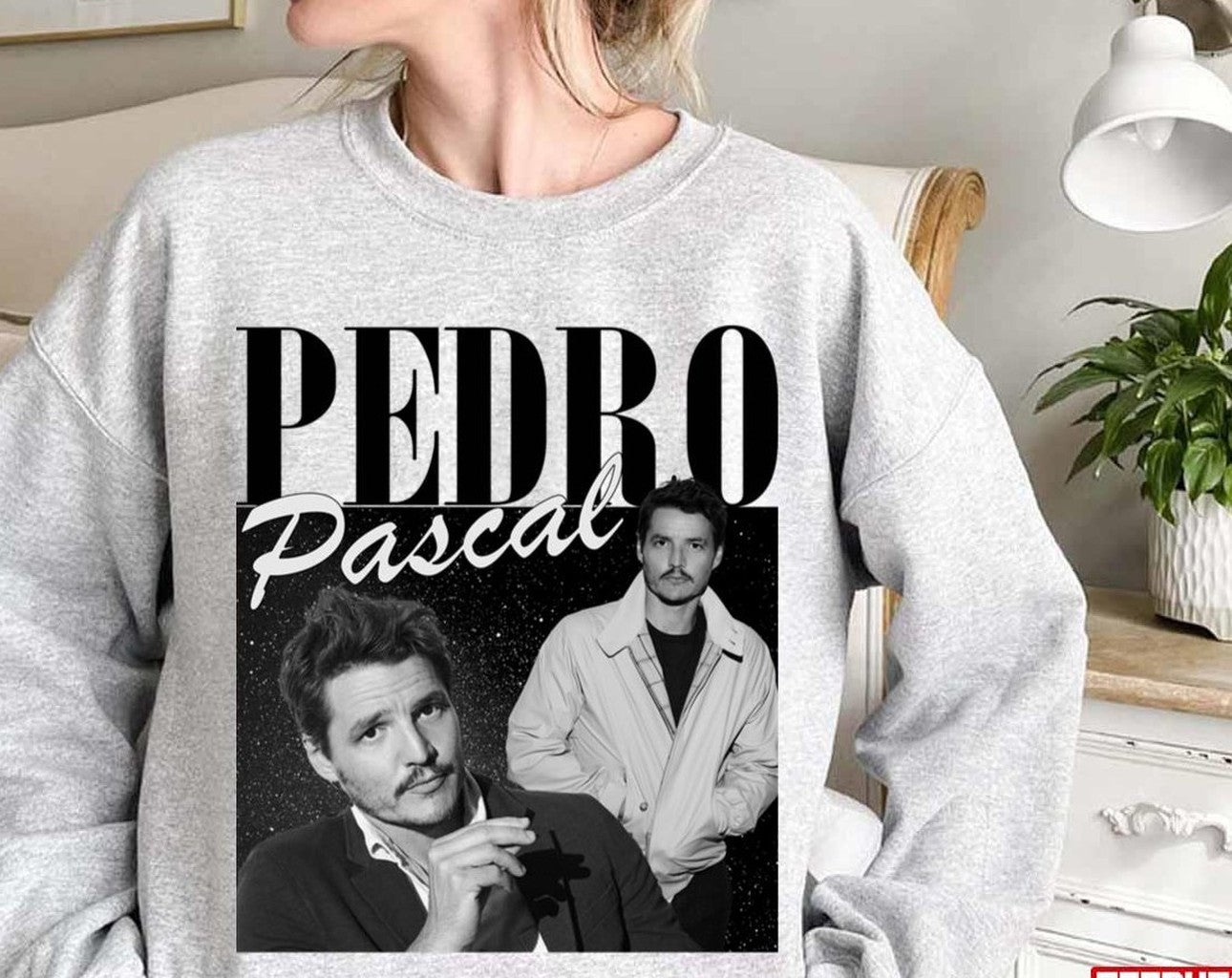 Retro 90s Black Art Pedro Pascal Unisex Sweatshirt