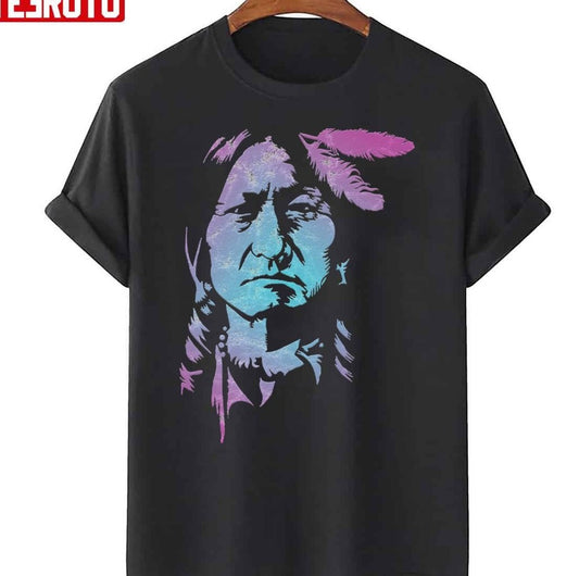 Native American Indian Warrior Chief Sitting Bull Unisex T-Shirt