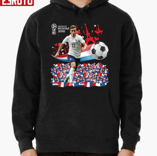 Antoine Griezmann At The World Cup Russia 2018 Unisex Hoodie