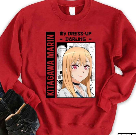 Pretty Red Eyes My Dress Up Darling Marin Kitagawa Unisex Sweatshirt