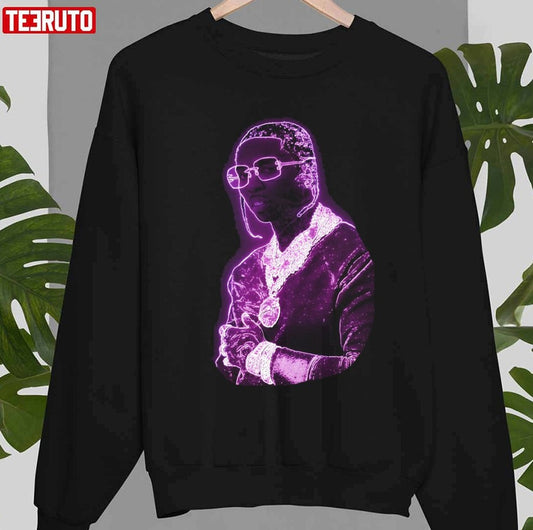 Neon Design Pop Smoke Purple Art Rap Music Unisex Sweatshirt