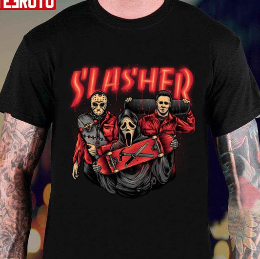 Slasher Boys Halloween Horror Unisex T-shirt