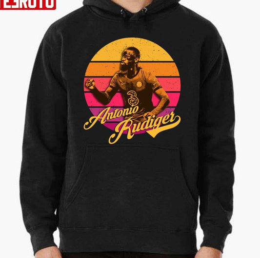 Antonio Rudiger Retro Vintage Football Unisex Hoodie