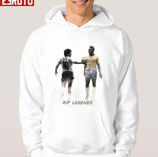 Rip Legends Rip Pele Rip Diego Maradona Unisex Hoodie