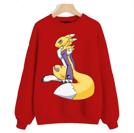 Renamon Sitting Digimon Unisex Sweatshirt