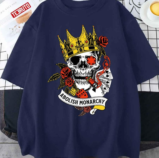 Anti Monarchy Abolish Royals Skull Art Unisex T-Shirt