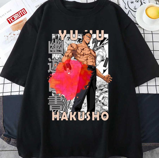 Shinobu Sensui Ghost Files Yuyu Hakusho Manga Style Design Unisex T-shirt