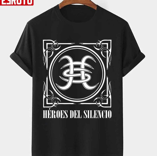Rock Heroes Del Silencio Logo Unisex T-Shirt