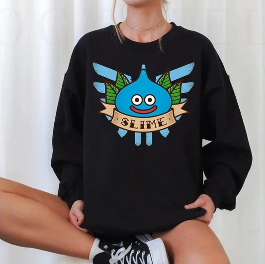 Slime Quest Traditional Tattoo Dragon Quest Unisex Sweatshirt