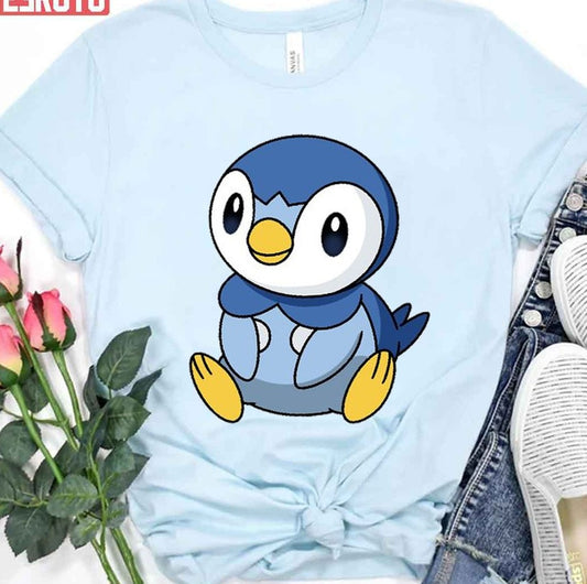 Piplup Evolution Cute Sitting Alone Pokemon Unisex T-Shirt