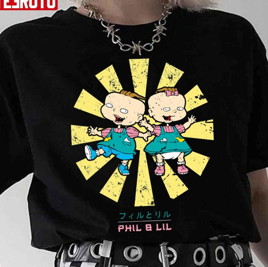 Phil And Lil Retro Japanese Rugrats Unisex T-Shirt