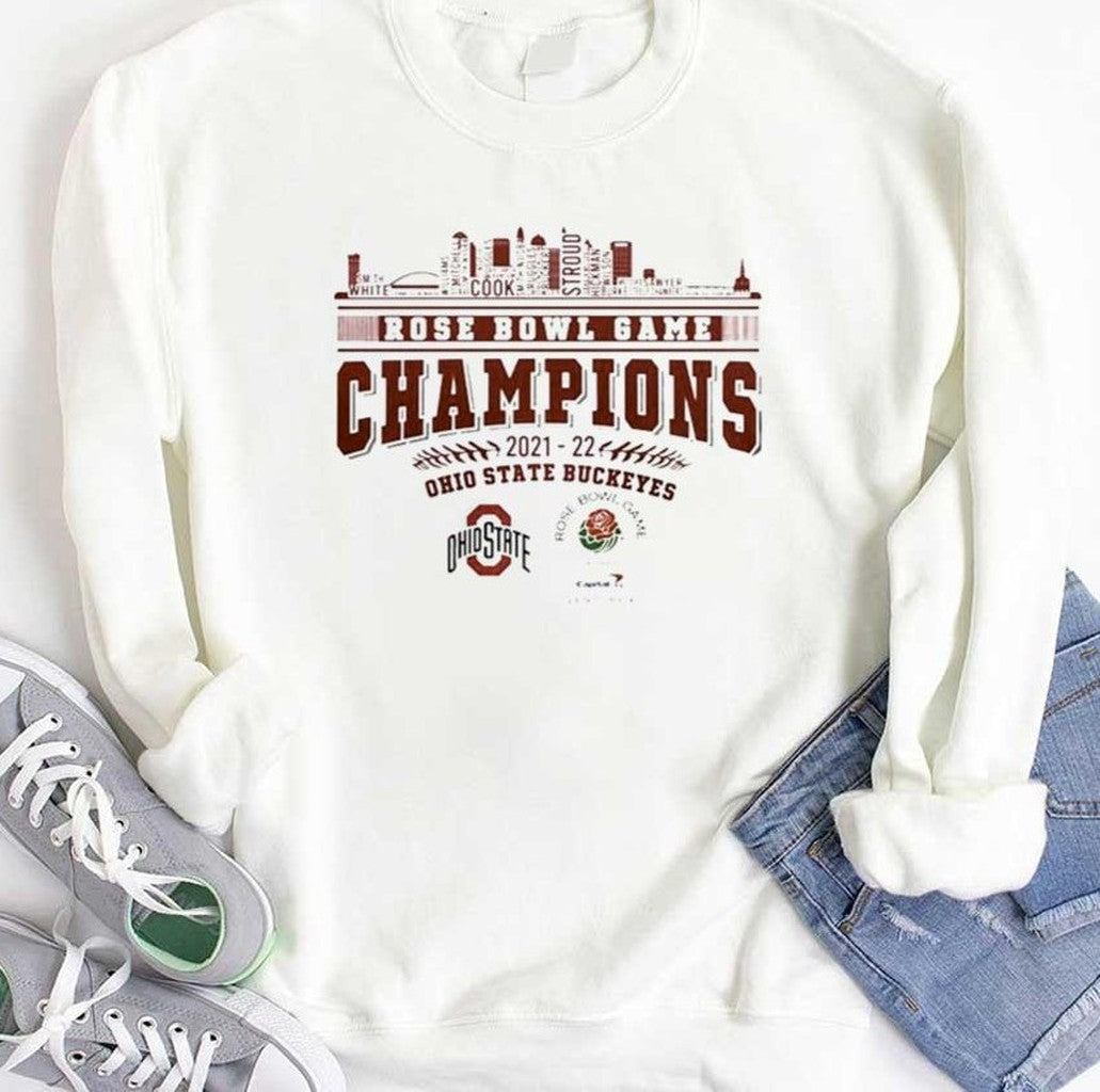 Ohio State Buckeyes 2022 Rose Bowl Game Champions 2021 2022 Matchup Ohio City Unisex T-Shirt