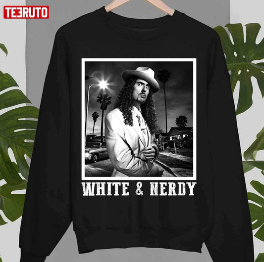 Rock Art Al Yanlovic White &amp; Nerdy Weird Al Yankovic Unisex Sweatshirt
