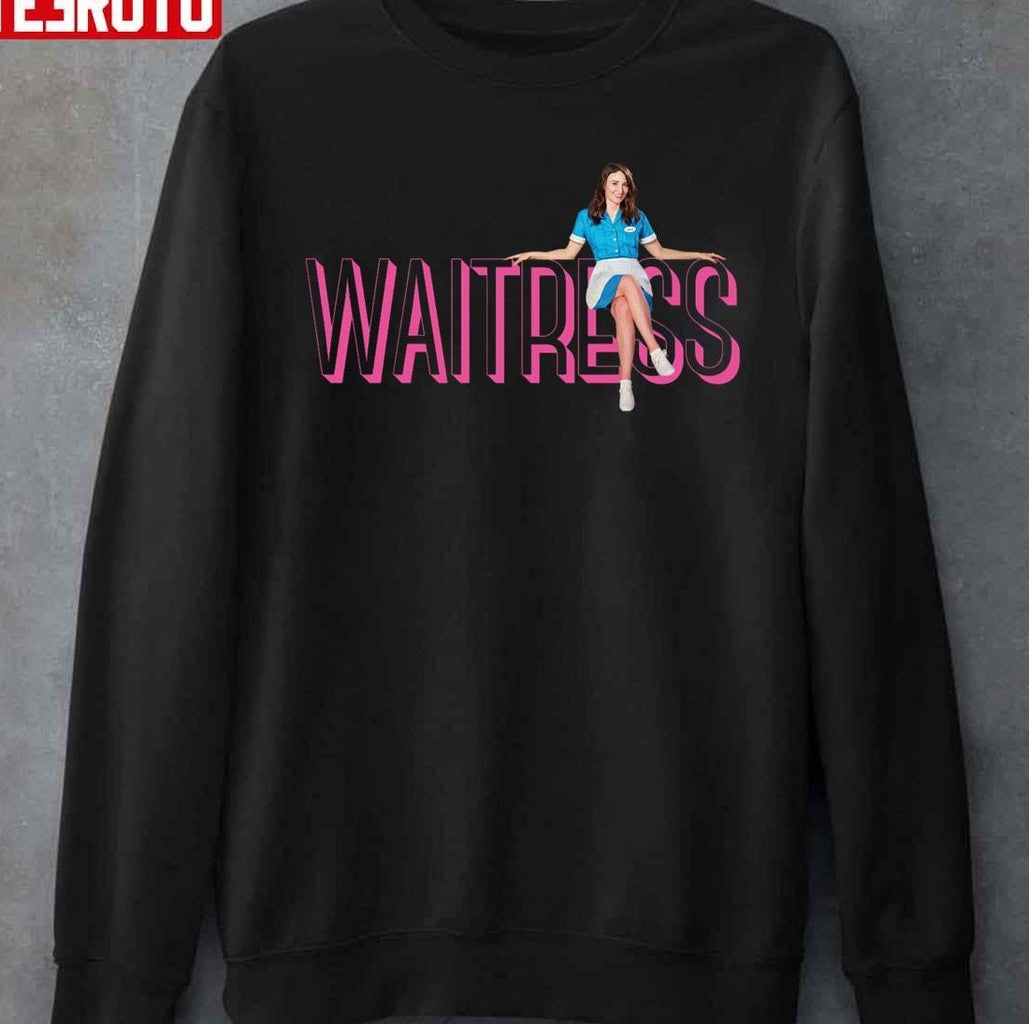 Sara Bareilles Sitting On Waitress The Musical Logo Broadway West End Unisex T-Shirt