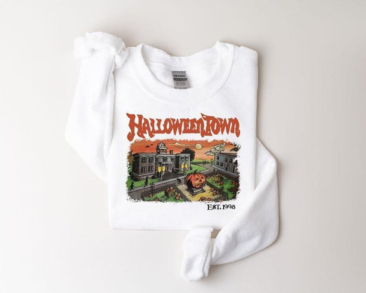 Halloweentown Est 1998 Sweatshirt, Halloweentown University, Retro Halloweentown Sweatshirt, Fall Sweatshirt, Casual Collar Comfort Cotton
