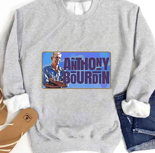 Anthony Bourdain Text Vintage Retro Style Unisex Sweatshirt