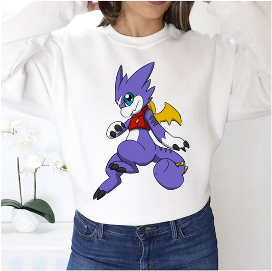 Purple Gumdramon Digimon Unisex Sweatshirt