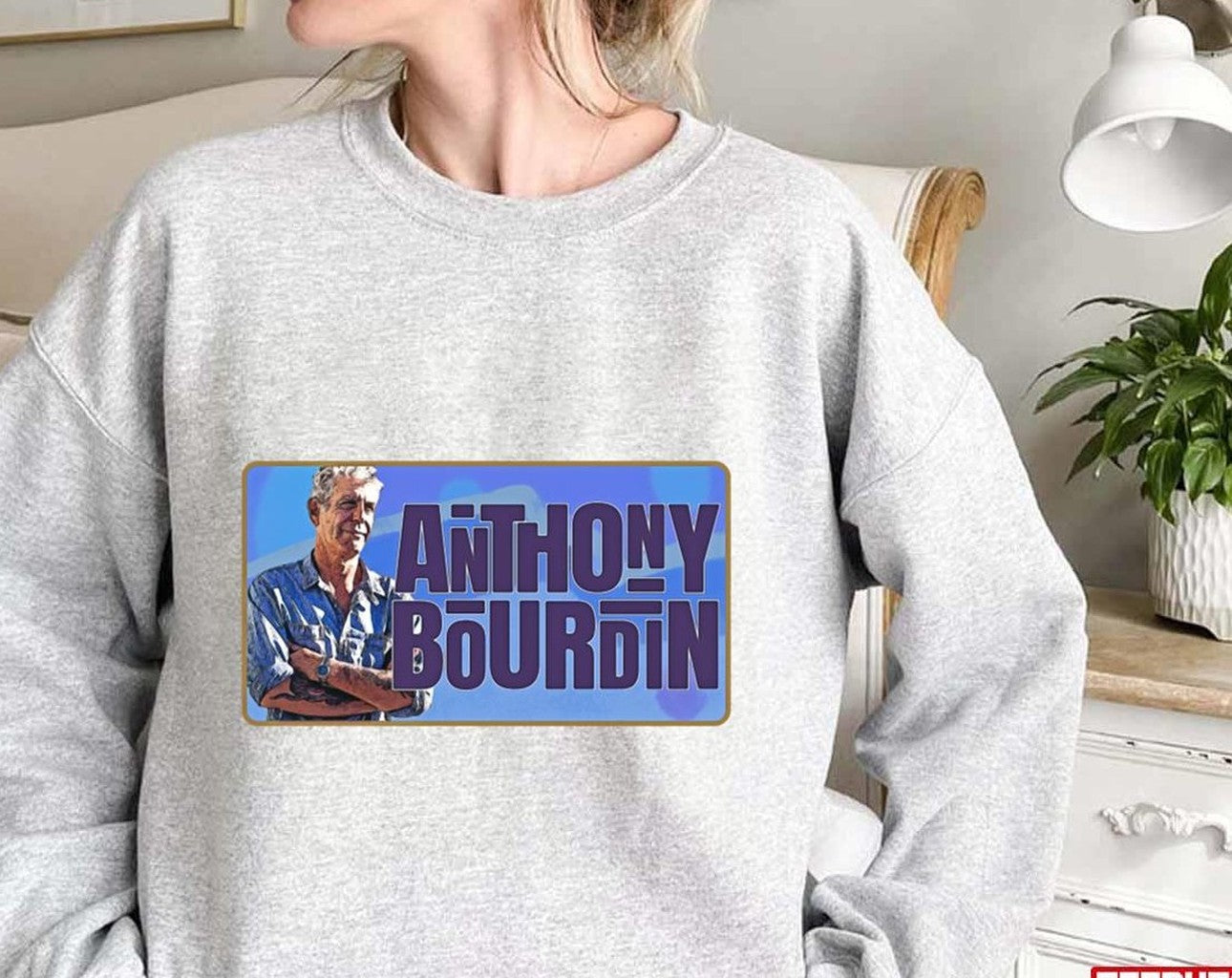 Anthony Bourdain Text Vintage Retro Style Unisex Sweatshirt