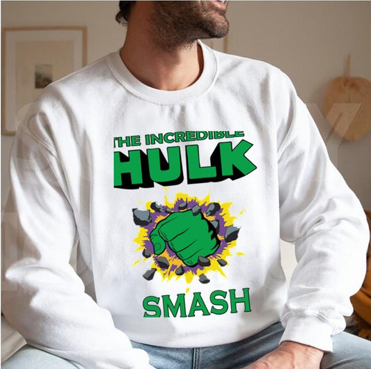 Smash Fist Incredible Hulk Marvel Unisex Sweatshirt