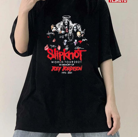 Slipknot World Tour 2021 In Memory Of Joey Jordison 1975 2021 Unisex T-Shirt