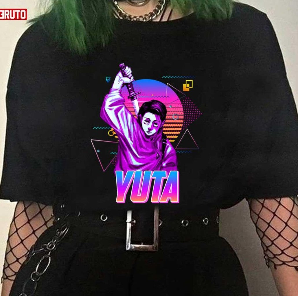 Neon Retro Art Yuta Okkotsu Jujutsu Kaisen Manga Unisex T-Shirt